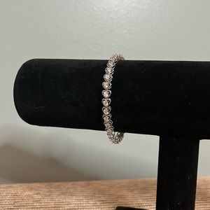 Sterling Silver and CZ Heart Bracelet